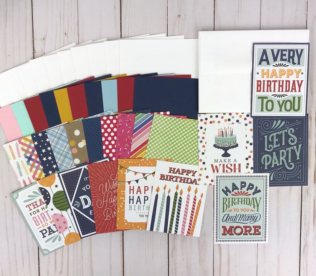 Birthday Card Making Kit, Make Your Own Cards, DIY Card Kit, Birthday
