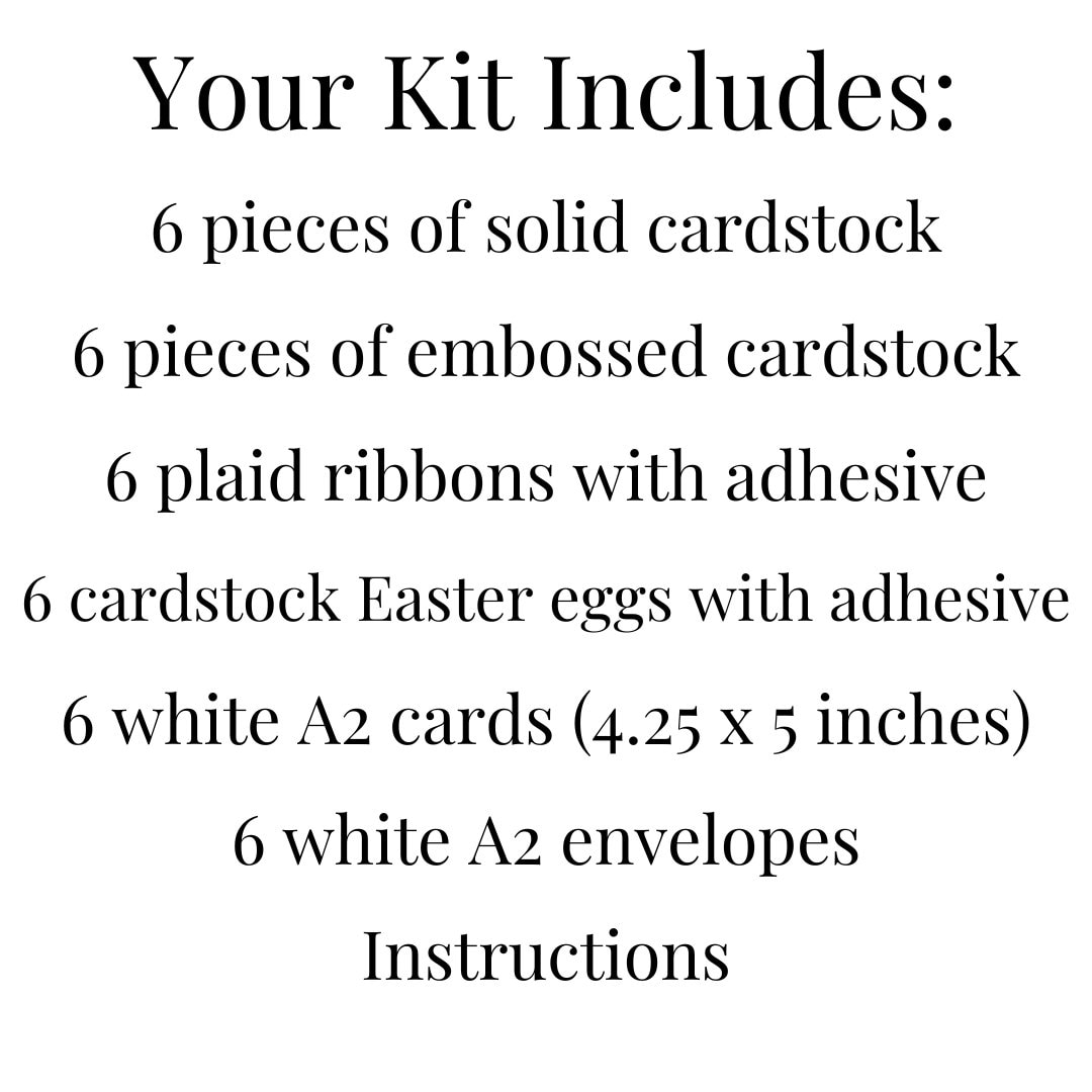 Easter Card Making Kit for Adults, Embossed Card Kit DIY, Greeting ...
