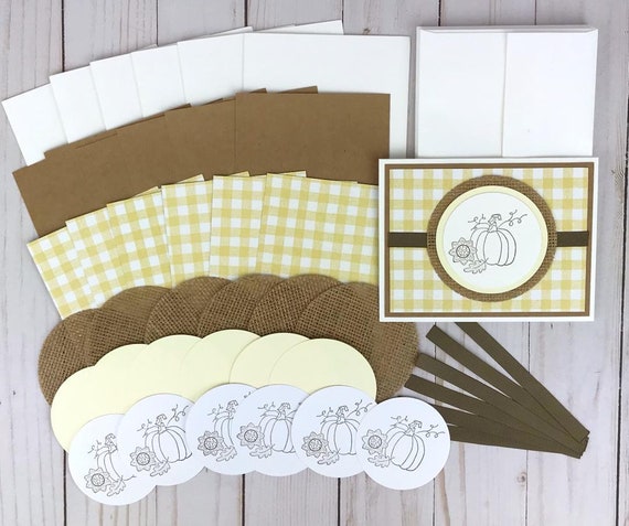 Fall Card Kits, Make Your Own Cards, Autumn Craft Kit, Easy DIY Crafts for Seniors, Card Kit DIY, Fall Greeting Card Kit, Handmade Card Kit