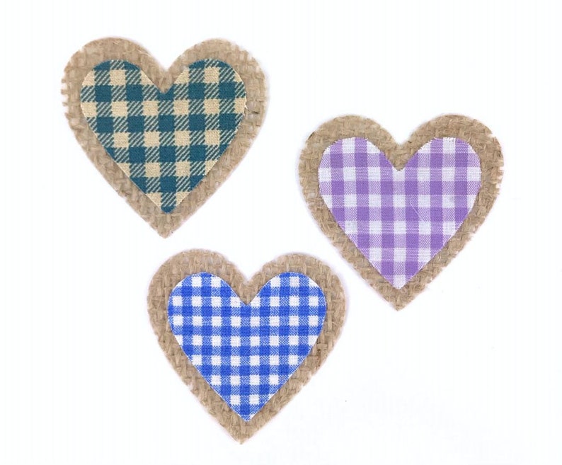 Burlap Heart Sticker Variety Pack Burlap Gifts Rustic Gifts for Mom Scrapbook Stickers Summer Stickers Gingham Stickers Cottagecore