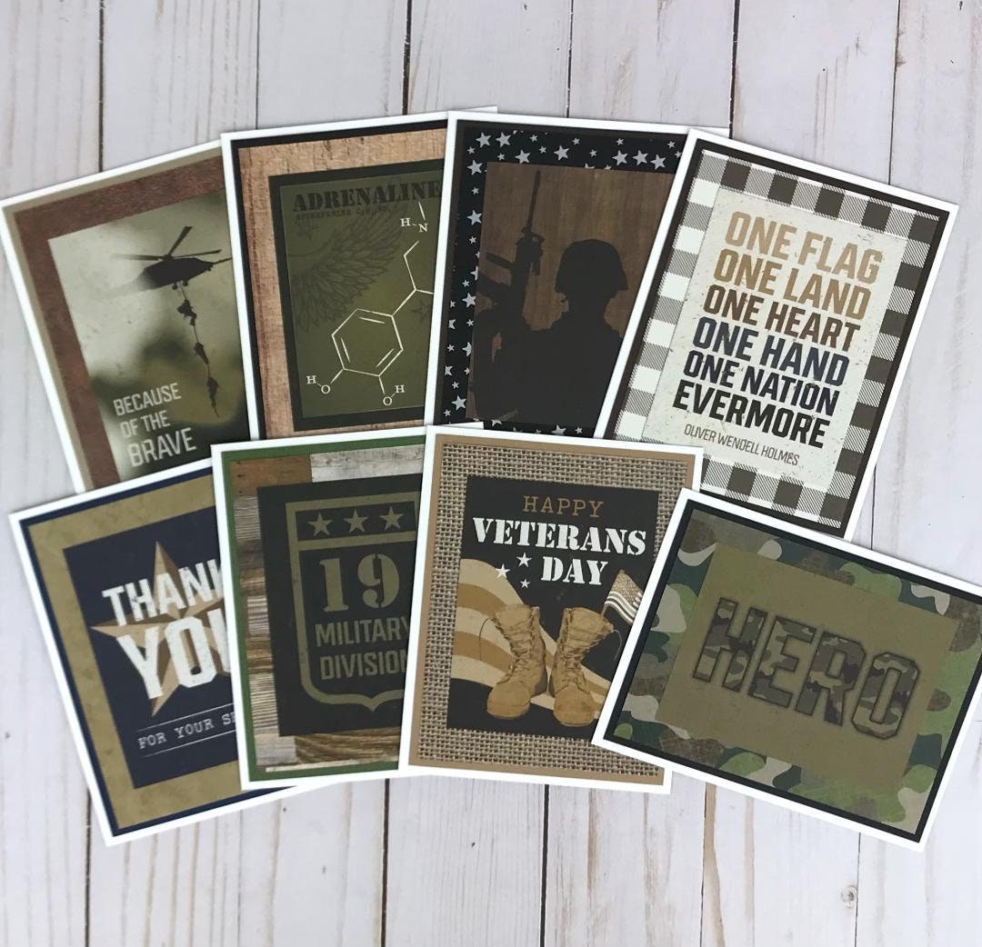 military-card-set-veterans-day-cards-patriotic-greeting-cards-pack-thank-you-for-your-service-card-military-appreciation-armed-forces-etsy