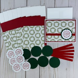 Merry Christmas Card Making Kit for Adults to DIY 6 Holiday Cards: Easy Christmas Craft Kit to Make Your Own Cards, Handmade Cardmaking Kit