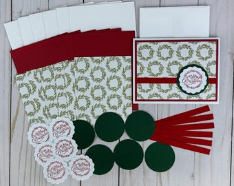 Merry Christmas Card Making Kit for Adults to DIY 6 Holiday Cards: Easy Christmas Craft Kit to Make Your Own Cards, Handmade Cardmaking Kit