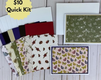 Botanical Card Making Kit for Adults to DIY 6 Greeting Cards, Basic Card Making Supplies Quick Craft Kit to Make Your Own Cards for Beginner