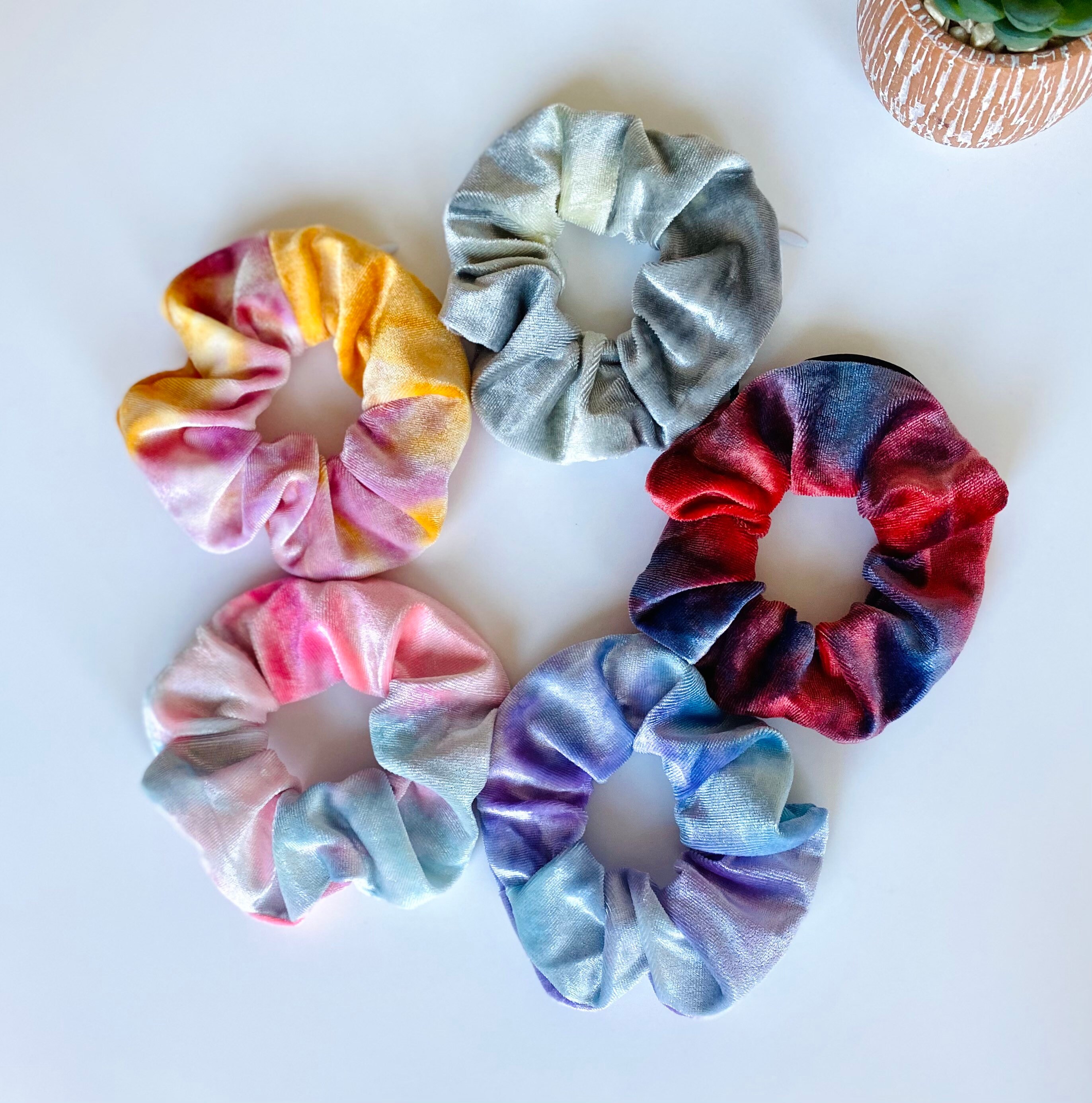 Hidden Stash Velvet Tie Dye Zip Scrunchie Zipper Scrunchie Etsy