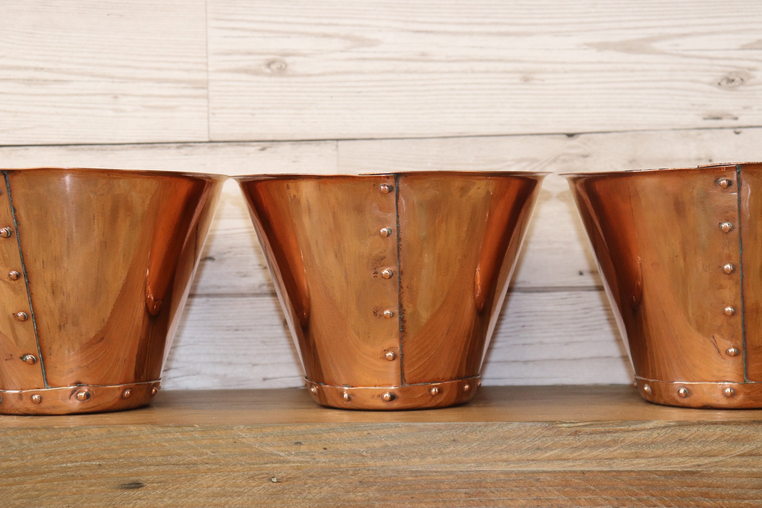 Planter Rivets Polished Copper Planters With Copper Rivets - Etsy Australia