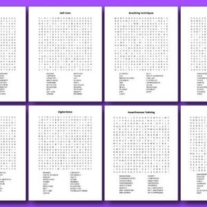 30+ utskrivbara ordpussel för direkt nedladdning, utskrivbara pusselsidor för barn och vuxna, inkluderar lösningar, digitalt utskrivbart bild 2