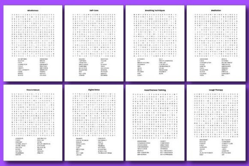 30+ utskrivbara ordpussel för direkt nedladdning, utskrivbara pusselsidor för barn och vuxna, inkluderar lösningar, digitalt utskrivbart bild 2