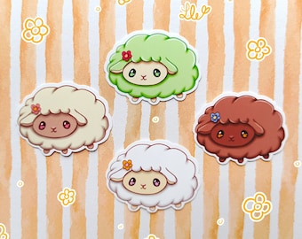 Kawaii Fluffy Sheep Sticker, cute baby sheeps