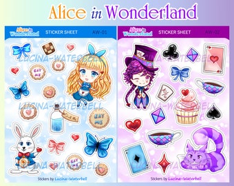 Alice in Wonderland Stickersheets