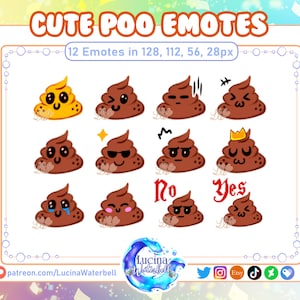 Twitch Discord Emotes - Kawaii Poo (12)