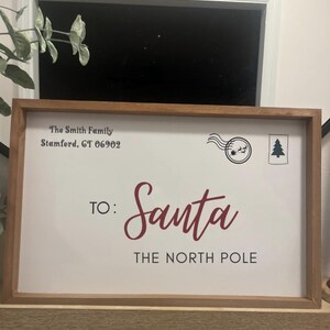 Customized Letter to Santa Sign