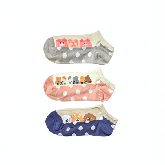Animal Friends Collection Women Sock Made in Korea Good for gift Cute Socks