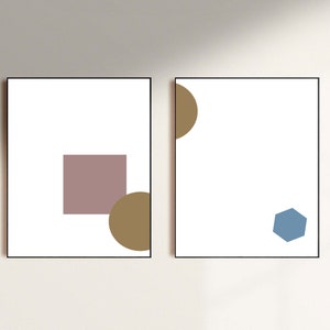 Balance Shapes Wall Art Print Multicolor Modern Wall Art Geometric