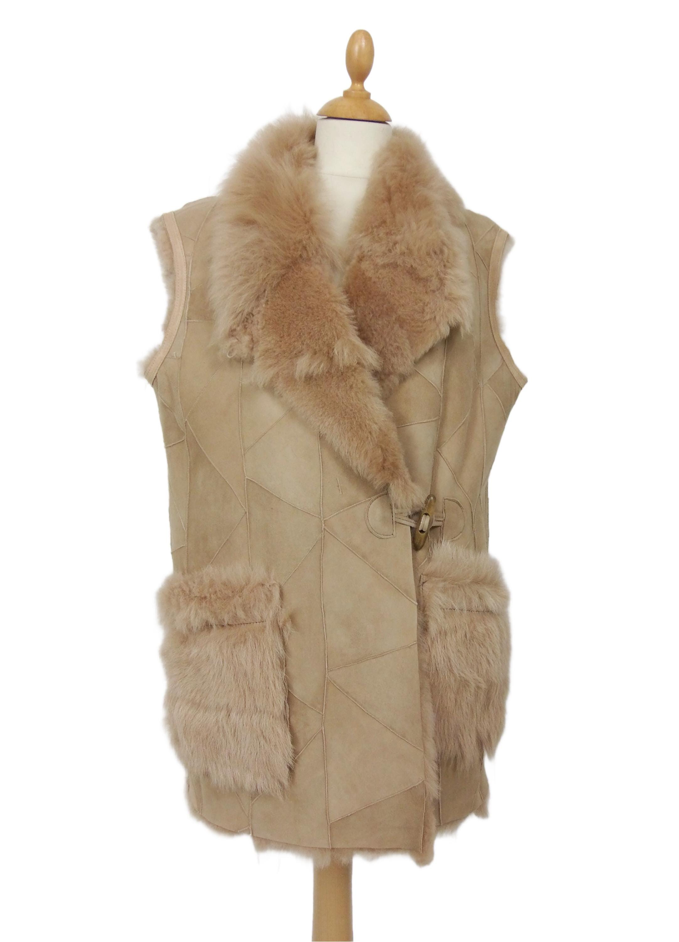 eloise faux fur vest | tan – allure boutique