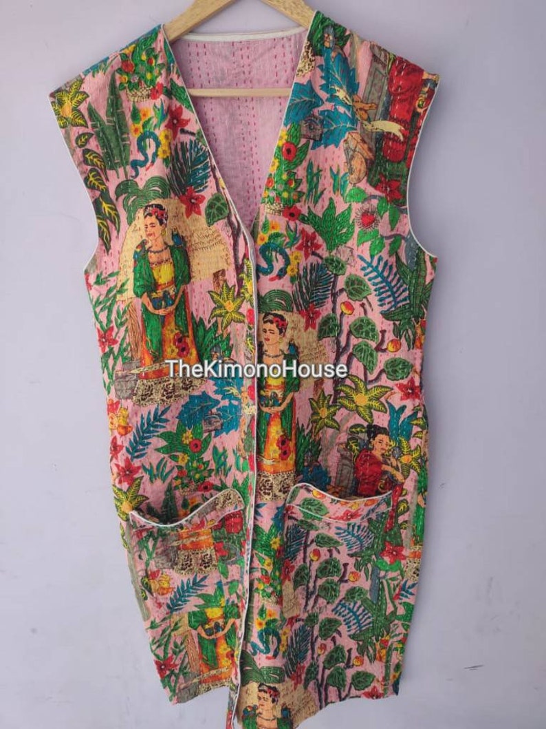 Kantha Quilt Kimono Jacket Frida Kahlo Summer Jacket - Etsy