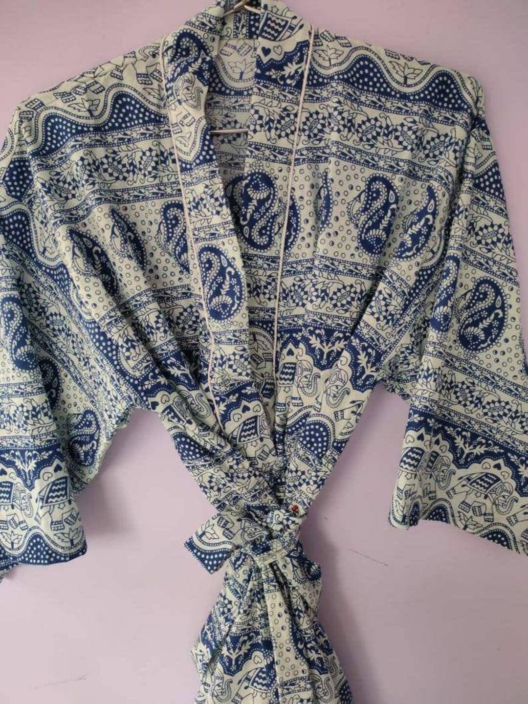 Beautiful Indian Handmade Kimono Robe Natural Linen Kimono - Etsy