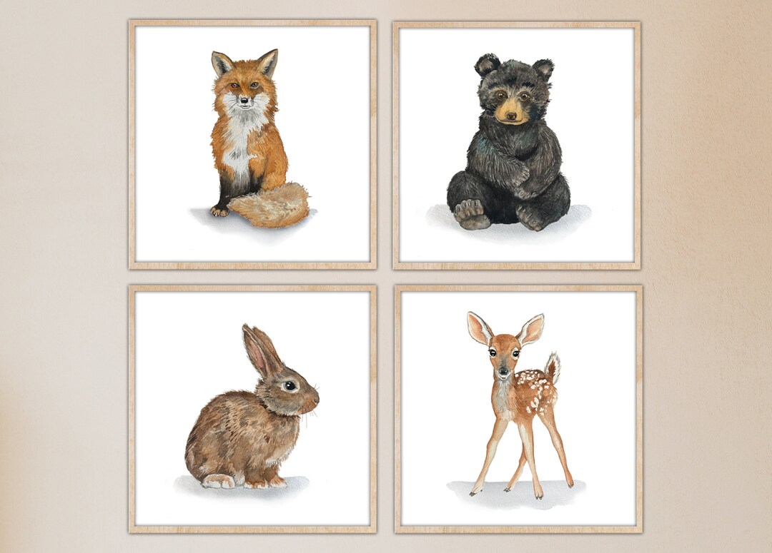 Woodland Animals ~ Nursery Decor ~ Printable Watercolor Art ~ Nursery ...