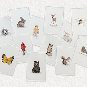 4&quot;x6&quot; art prints ~ miniature watercolor ~ tiny painting ~ cute little gifts ~ mini art print ~ signed by artist ~ small print ~ signed print