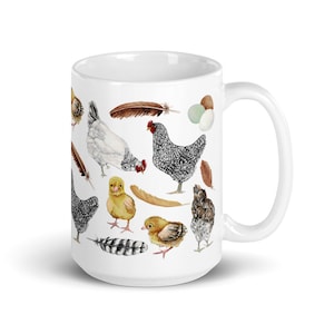 HUHN TASSE ~ Kaffee oder Tee ~ Wickeldruck ~ zwei Größen verfügbar