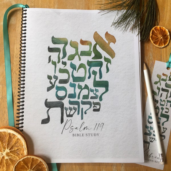 Psalm 119 Guided Bible Study Printable set ~ workbook ~ SOAP personal study journal ~ Hebrew ~ Jewish ~ Christian ~ BONUS printables