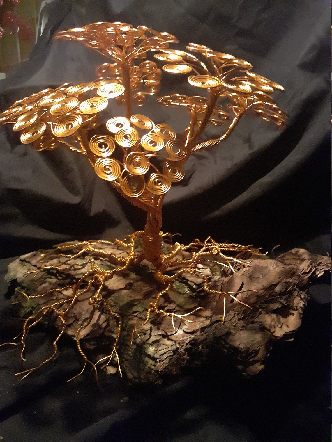 Copper Wire Bonsai Tree Sculpture Etsy