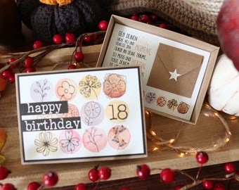 Geschenkbox Geburtstag Mädchen, Geldgeschenk 18.Mädchen,Geschenkschachtel Geburtstag,personalisierte Geschenkbox, Wunscherfüller gefüllt