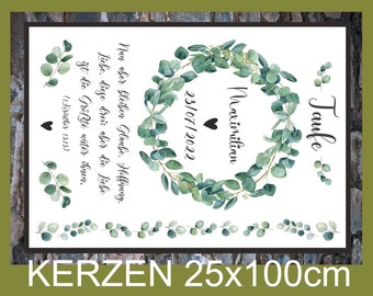 Taufe personalisierte Tattoofolie für Kerzen u. Keramik, Kerzentattoo, Kerzensticker, Wasserschiebefolie, Dekoration, A5