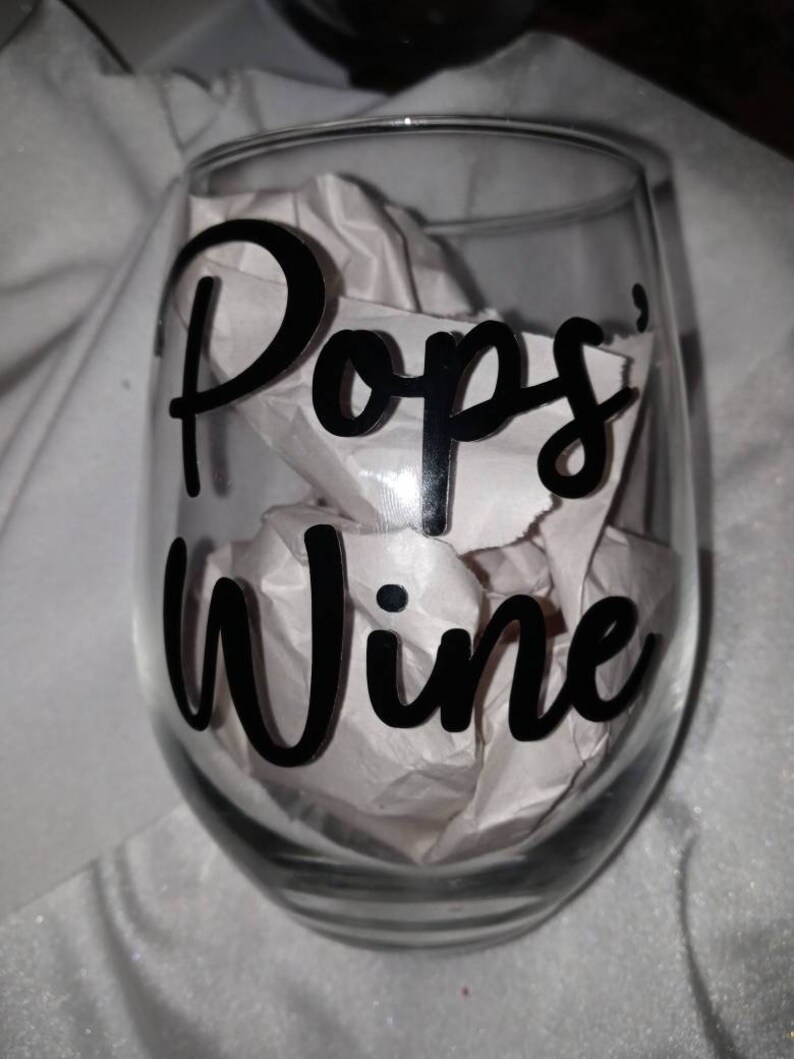 Custom order Personalized Wine Glass Father/'s day Wine Glass