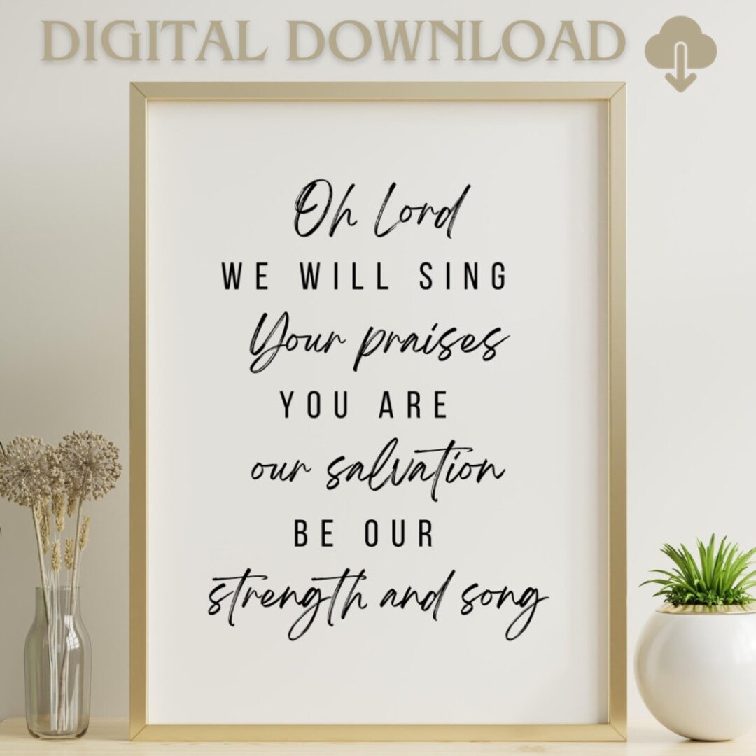 Christian Lyrics Wall Decor Printable Art Bible Verse Etsy