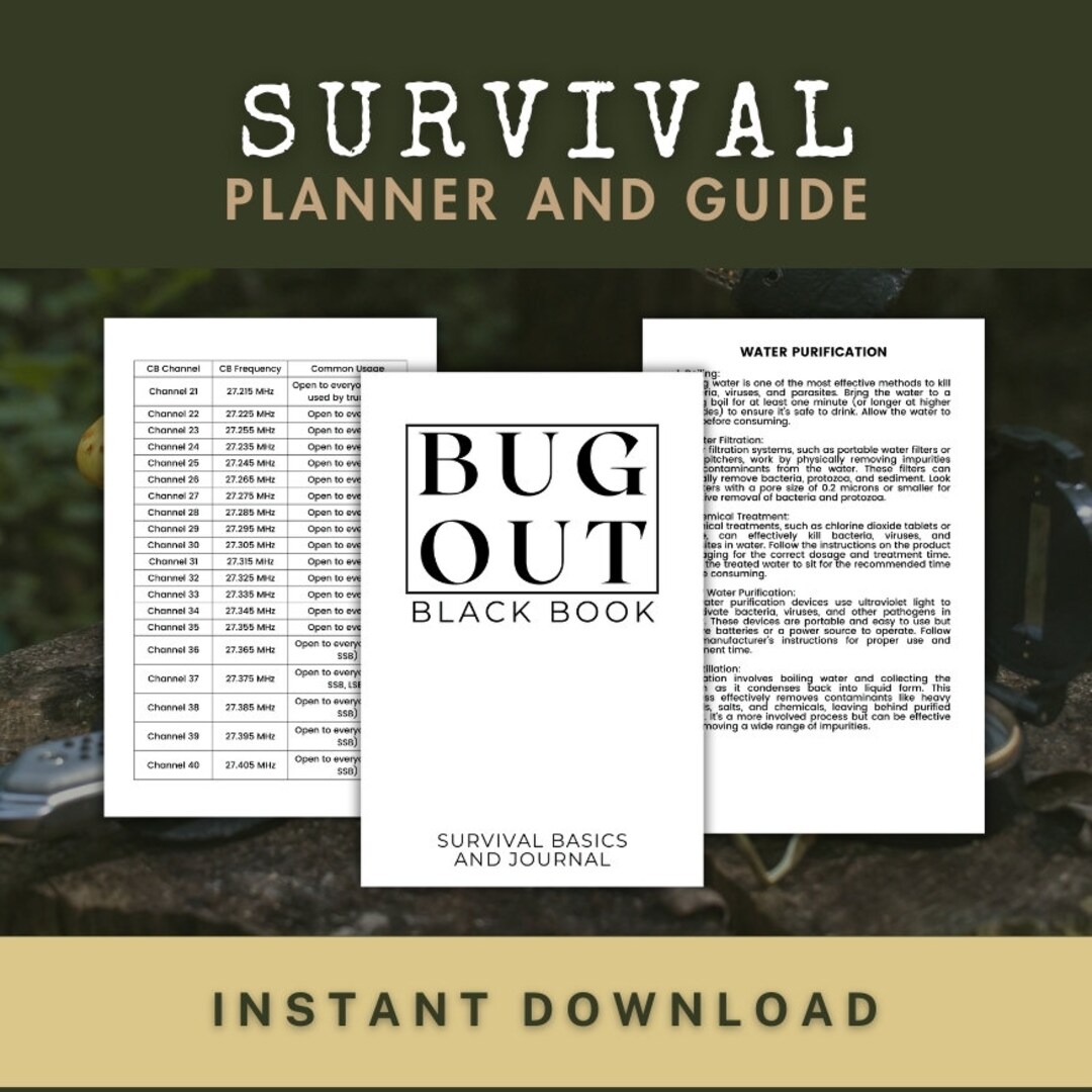 BUG OUT Black Book: Ultimate Survival Guide Emergency Preparedness Be ...