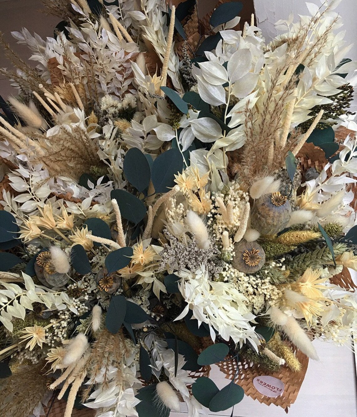 Neutral Dried Flower Bouquet Large Etsy