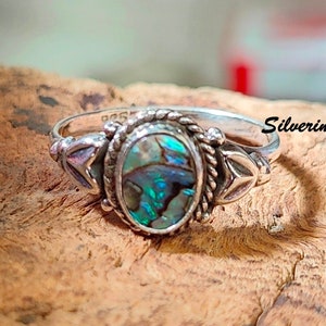 Abalone Shell Ring For Women, Natural Beauty Jewelry, Christmas Gift  Jewelry, Eco-Friendly Jewelry, Abalone Shell Gift For Her on Christmas