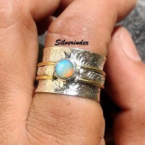 Opal Ring, Silver Ring, 925 Sterling Silver, Silver Opal Ring, Handmade Ring, Gemstone Ring, Wedding Ring, Engagement  Ring, Gift For Her