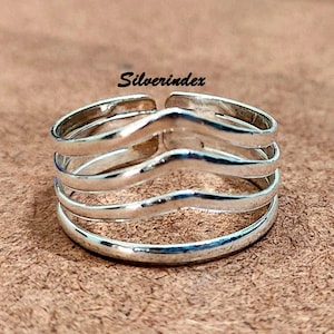 Silver Multi Layer Ring, Infinity Chunky Thumb Ring, Christmas Gift For Her, Thick Adjustable Ring, Boho Dainty Ring, Jewelry Gift For Woman
