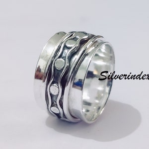 Spinner Ring, Spinner Ring, handgemachter Ring, Meditation Ring, Sorgen Ring, Fidget Ring, Silber Spinner Ring, Spinner Ring für frau