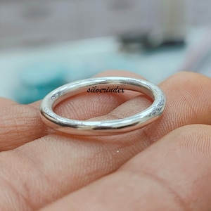925 sterlingsilver 2 mm stapelring, minimalistisk armband