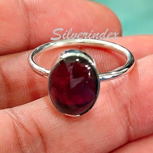 Garnet Ring, 925 Silver Ring, Gemstone Ring, Handmade Ring, Garnet Silver Ring, Boho Ring, Promise Ring, Women Ring, Gift For Her