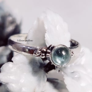 Aquamarine Ring, 925 Silver Ring, Natural Gemstone Ring, Handmade Ring, Gift for her, Ring for Women, Sterling Silver Ring