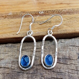 Beautiful Iolite Earring ~ Blue Stone Earring ~ 925 Silver Earring ~ Handmade Earring ~ Amazing Girls Earring ~ Earring For Woman Gift Item