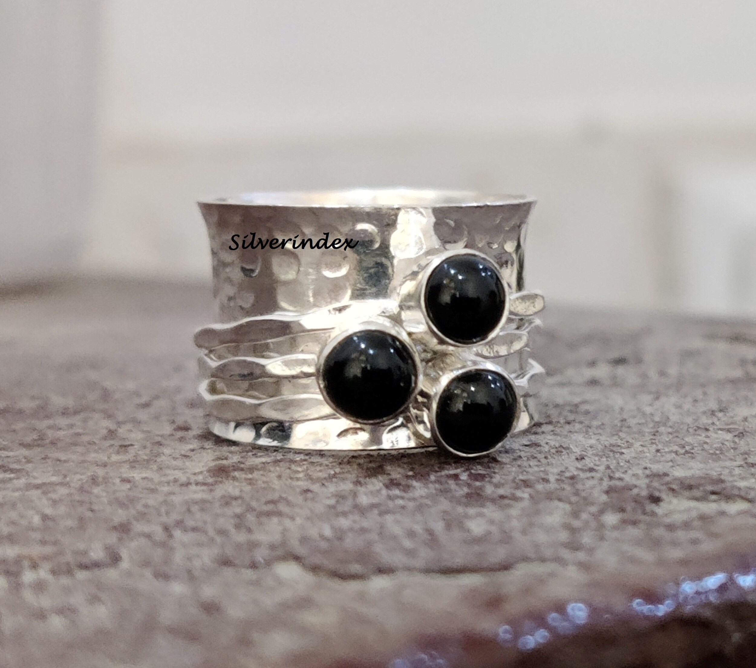 925 Sterling Silver Moon Open Ring, Men'S Open Ring Rg6780