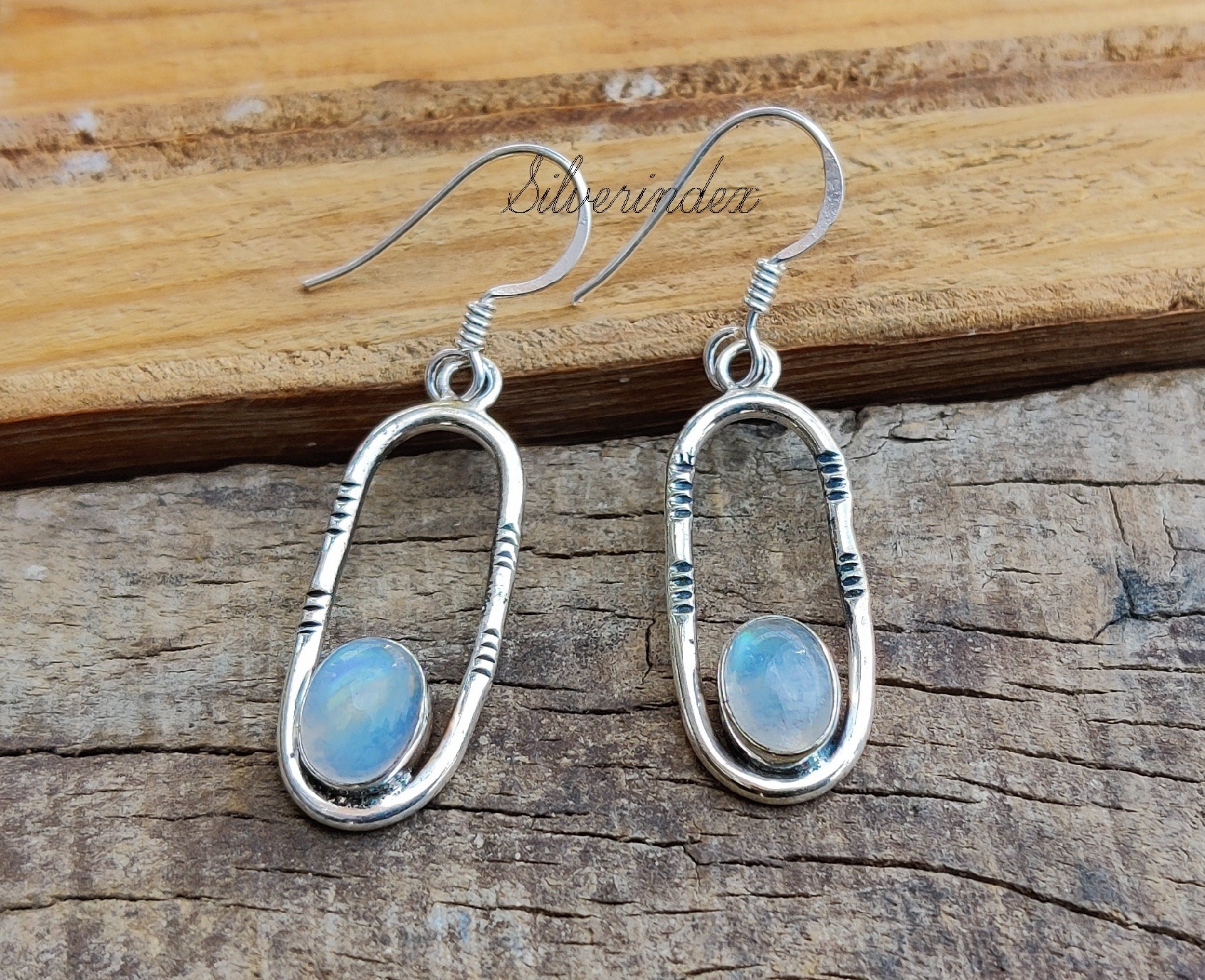 Orecchini con pietra di luna: orecchini pendenti Boho in