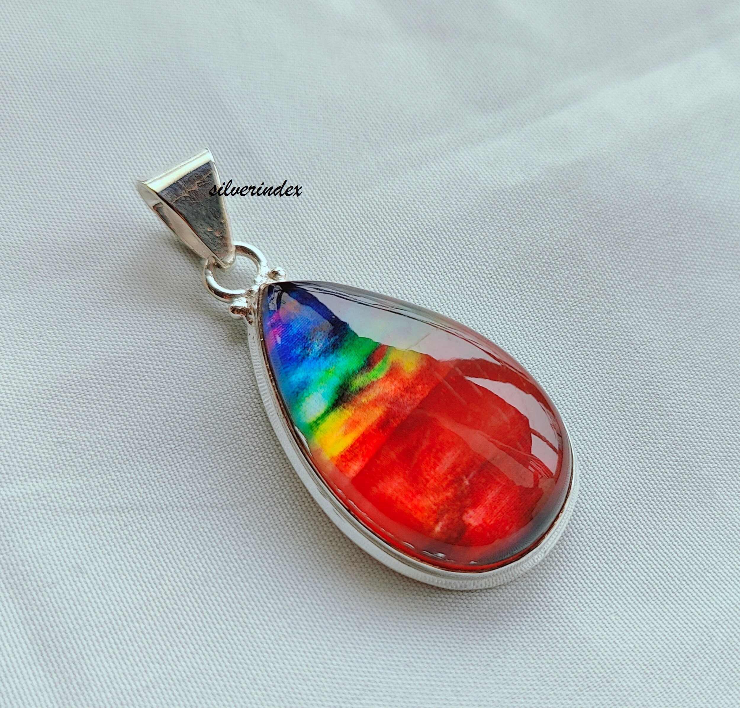 Tropfen Ohrringe Mit Ammolit Ammolite Schmuck Kupfer Geschenk Für