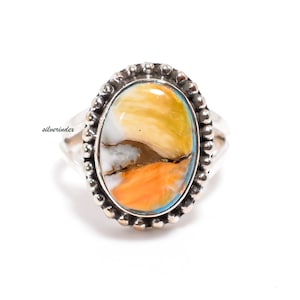 Multi Colour Oval Shape Oyster Copper Turquoise Ring, Sterling Silver Ring,Handmade Ring, Beautiful Turquoise Ring  Christmas Gift For Women