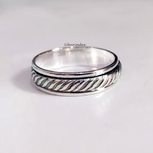 Spinner Ring, 925 Ring, Solitaire Ring, Minimalist Spinner Ring, Silver Spinner Ring, Meditation Ring, Women Ring, Thumb Ring, Fidget Ring