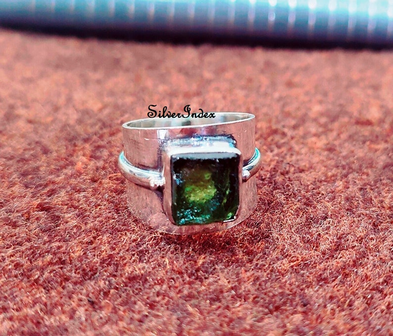 Moonstone Wide Band Ring Fire Stone Ring Sterling Silver Etsy