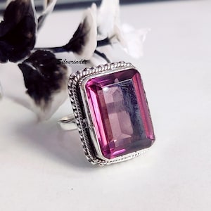 Natural Amethyst Ring, 925 Sterling Silver Ring, Amethyst Designer Ring, February Birthstone, Promise Ring, Amethyst Ring Jewelry, Gift