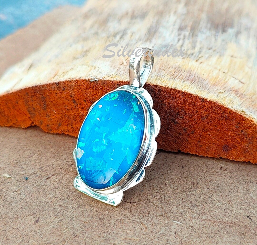 Gioielli Con Pietre Preziose In Opale Tripletta Australiano, Ciondolo - Foto 2