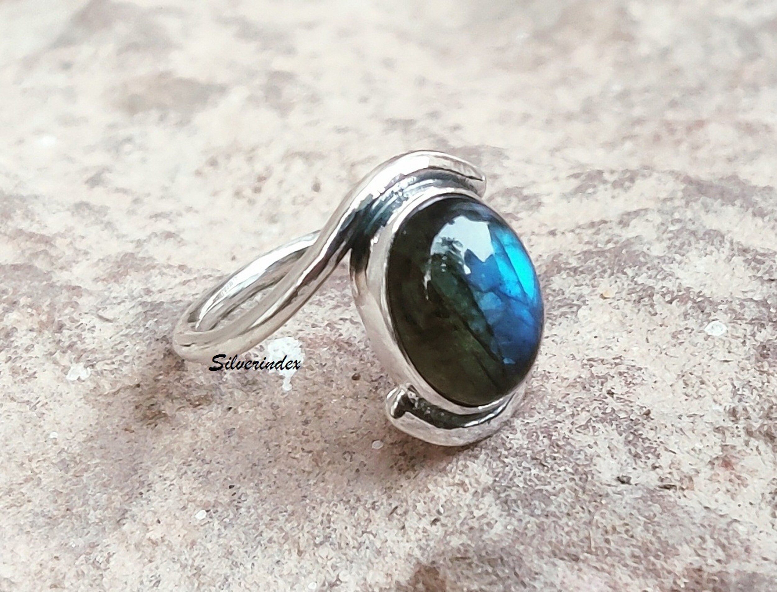 Labradorite Ring For Women 925 Sterling Silver Ring Pear