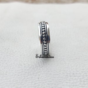 Spinner Ring, 925  Silver Ring, Meditation Ring, Band Ring, Anxiety Ring, Handmade Ring , Fidget Ring, Thumb Ring, Anniversary Ring, Gift